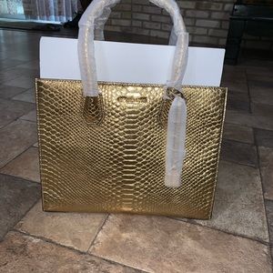Gold Michael kors purse/tote